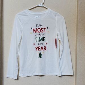 Jammies Girls Holiday Sleep Top.  Size L (10-12)